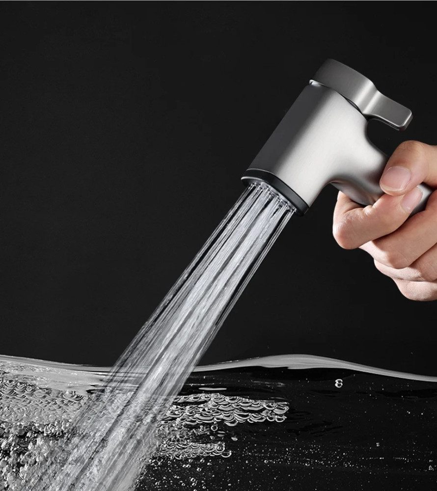 Смеситель скрытого монтажа для гигиенического душа Frap F2084-9, оружейная сталь — изображение 8