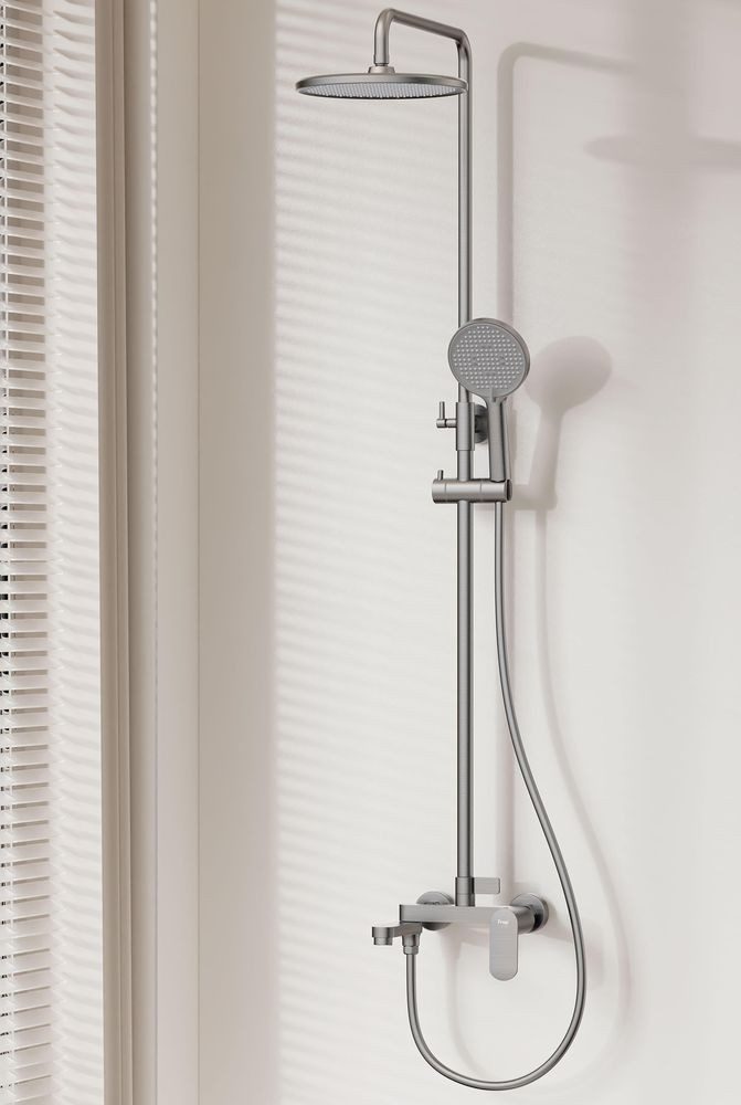 Душевая система Frap F2485-9, оружейная сталь — изображение 4
