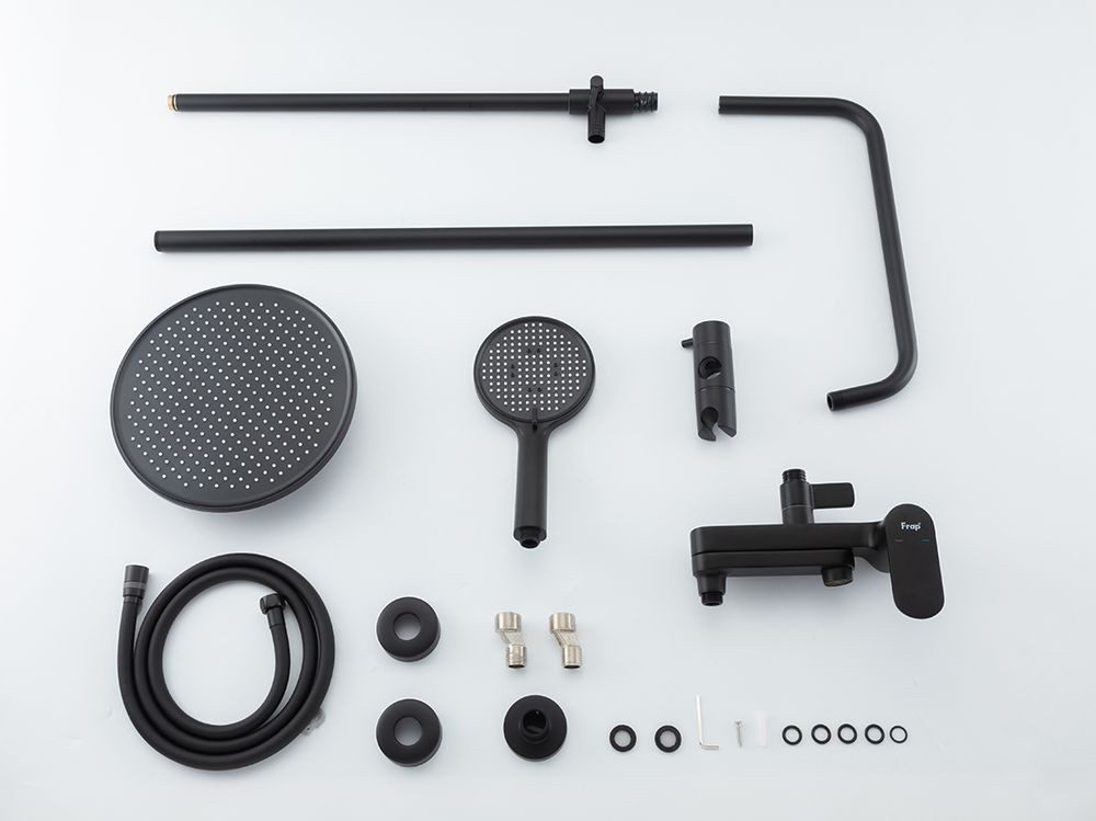 Душевая система Frap F2485-6, чёрный — изображение 8