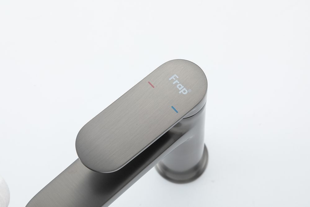 Смеситель для умывальника Frap F1085-9, оружейная сталь — изображение 8