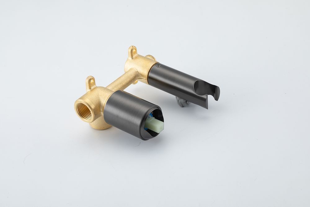 Смеситель скрытого монтажа для гигиенического душа Frap F2085-9, оружейная сталь — изображение 5