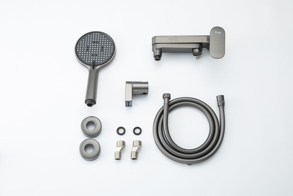 Смеситель для ванны Frap F3285-9, оружейная сталь — изображение 4