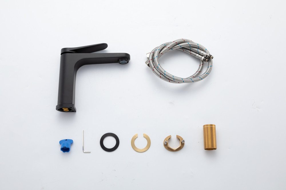 Смеситель для умывальника Gappo G1010-6, чёрный — изображение 8