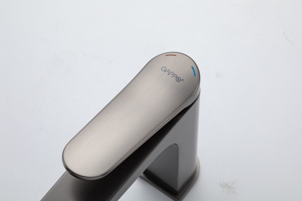 Смеситель для умывальника Gappo G1010-9, оружейная сталь — изображение 7