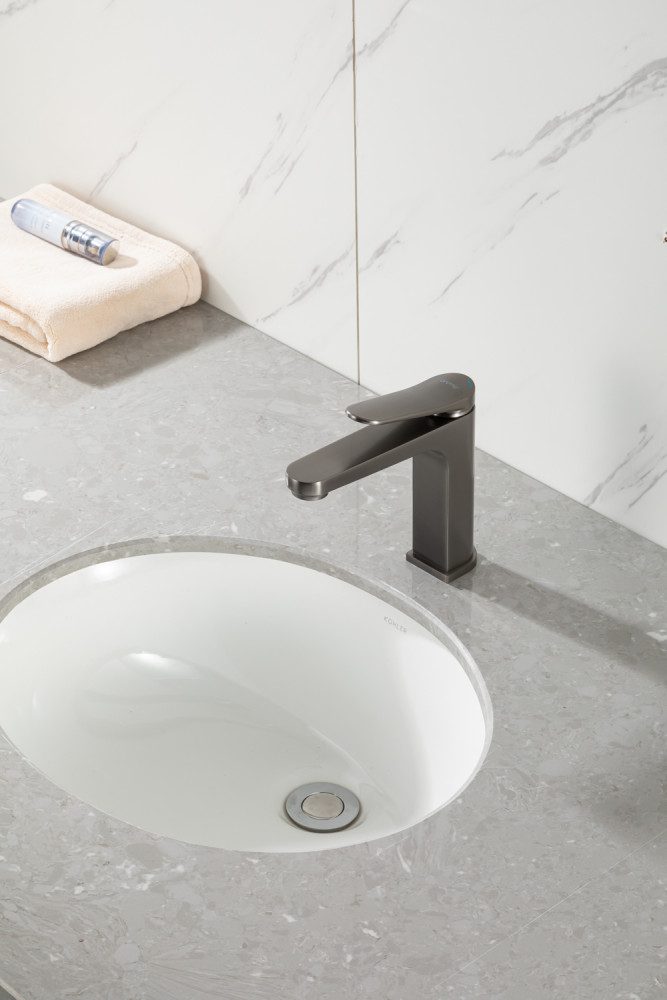 Смеситель для умывальника Gappo G1010-9, оружейная сталь — изображение 10