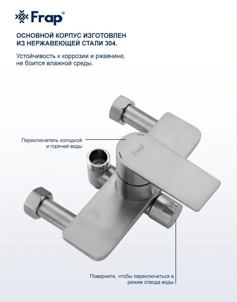 Душевая система Frap F24806, сатин — изображение 9