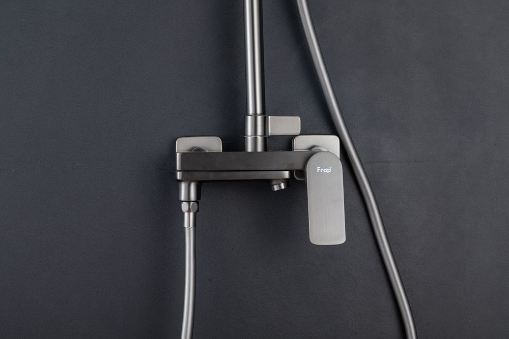 Душевая система Frap F2486-9, оружейная сталь — изображение 10