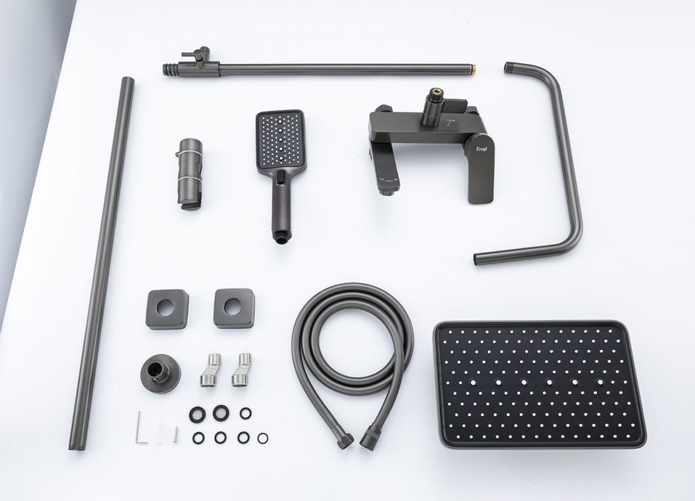 Душевая система Frap F2486-9, оружейная сталь — изображение 6