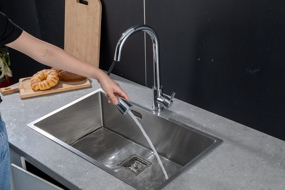 Смеситель для кухни с выдвижным изливом Frap F60991 — изображение 9