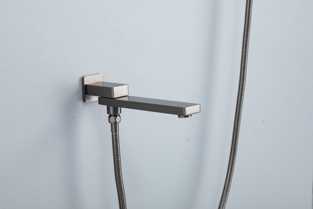 Душевая система скрытого монтажа Gappo G7117-9, оружейная сталь — изображение 4