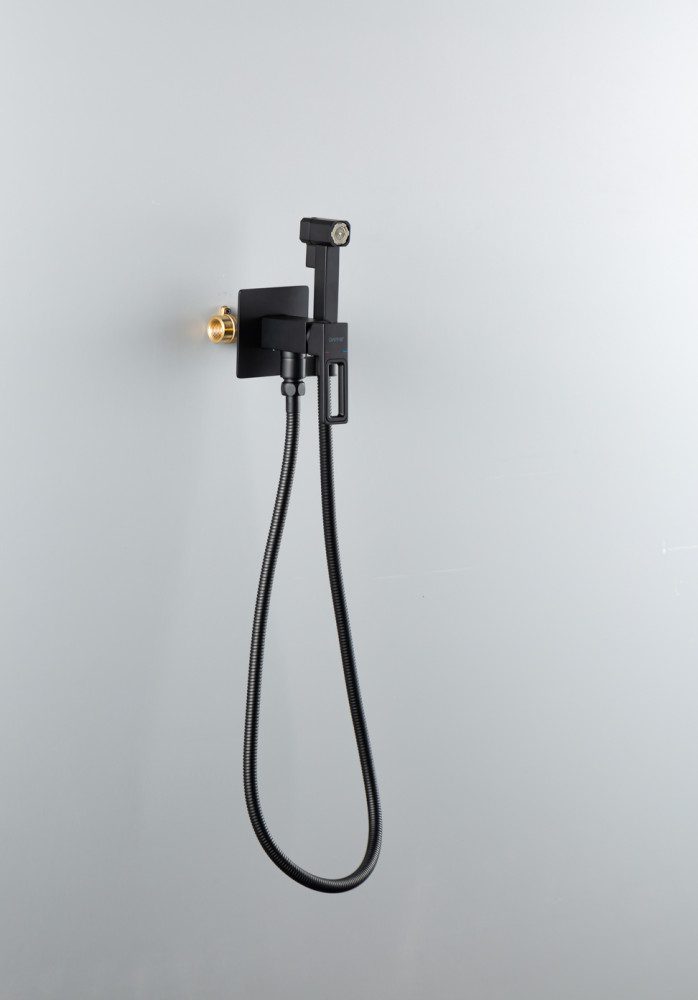 Смеситель скрытого монтажа для гигиенического душа Gappo G7217-16, чёрный — изображение 3