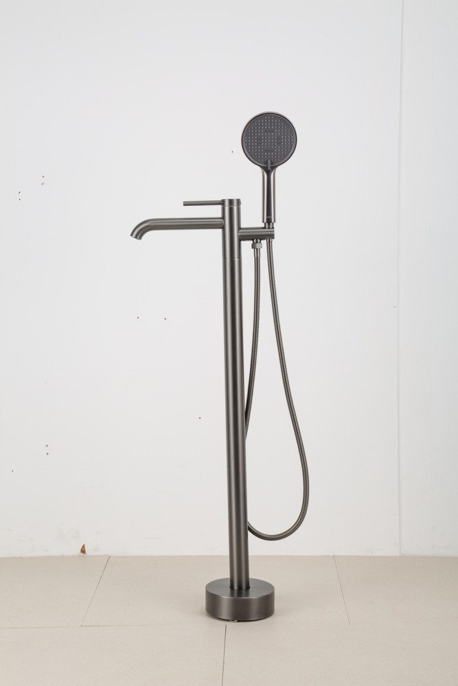 Смеситель напольный для ванны Gappo G3006-9, оружейная сталь — изображение 6