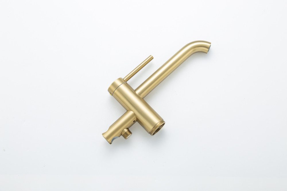 Смеситель напольный для ванны Gappo G3006-3, золотой сатин — изображение 7