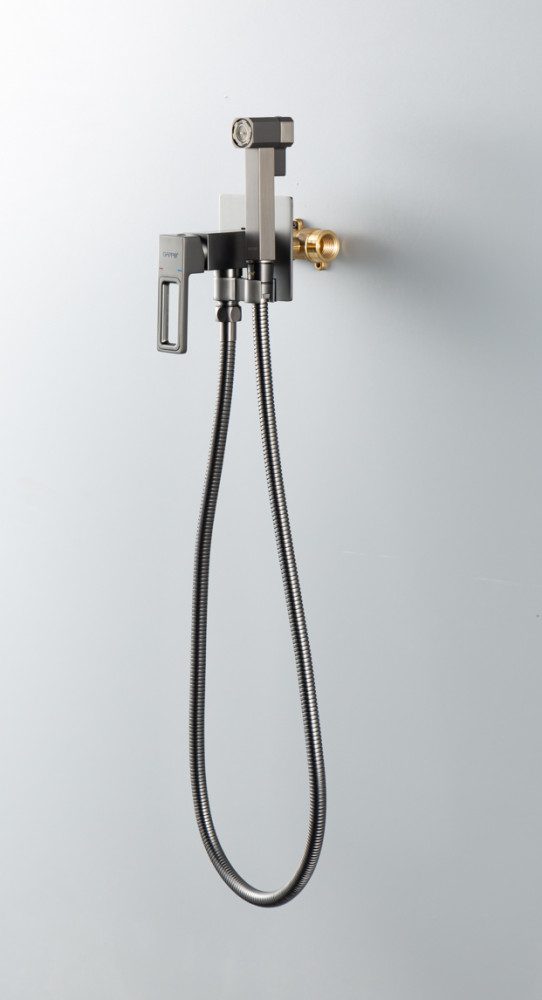 Смеситель скрытого монтажа для гигиенического душа Gappo G7217-19, оружейная сталь — изображение 3
