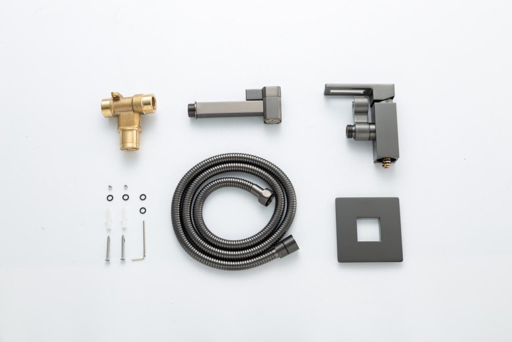 Смеситель скрытого монтажа для гигиенического душа Gappo G7217-19, оружейная сталь — изображение 5