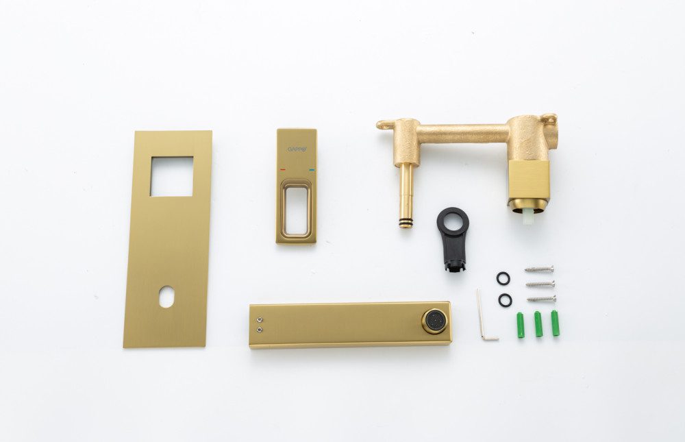 Смеситель скрытого монтажа для умывальника Gappo G1017-13, золотой сатин — изображение 4