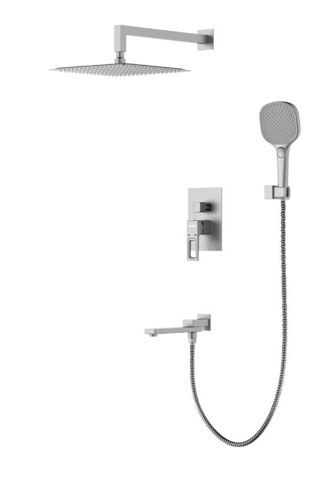 Душевая система скрытого монтажа Gappo G7117-9, оружейная сталь — изображение 10