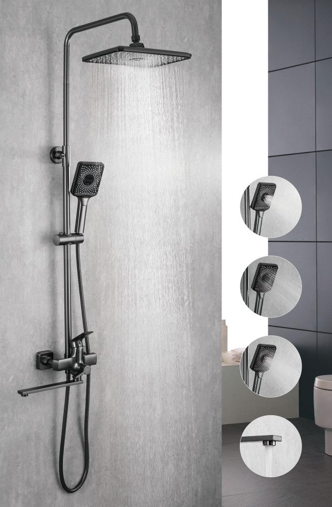 Душевая система Frap F2471-6, чёрный — изображение 7