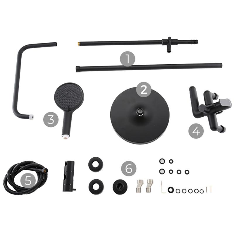 Душевая система Frap F2417-6, чёрный — изображение 8