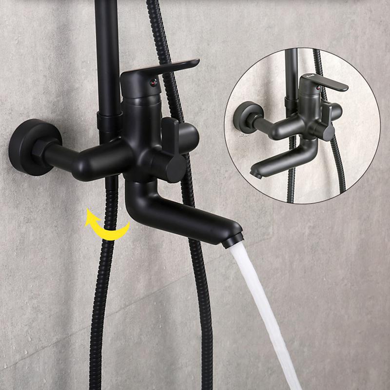 Душевая система Frap F2417-6, чёрный — изображение 9