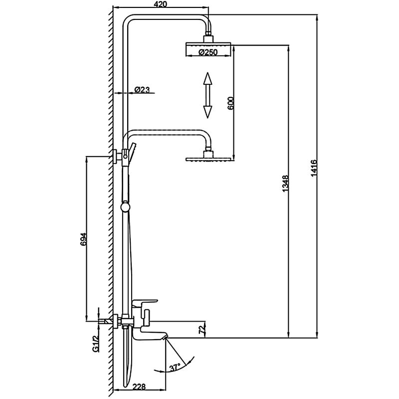 Душевая система Frap F2417 — изображение 2