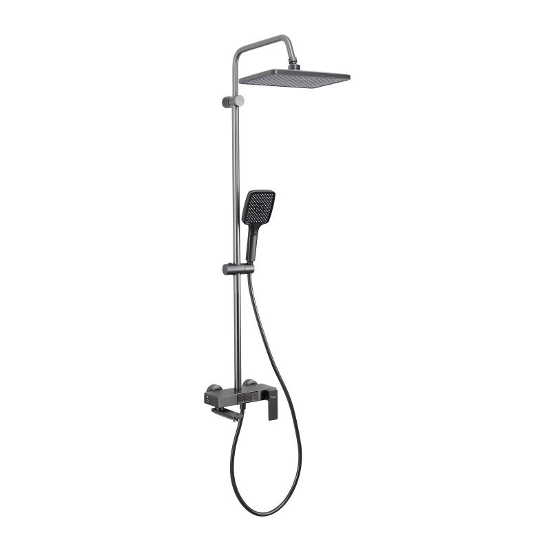 Душевая система Frap F24202-9, оружейная сталь