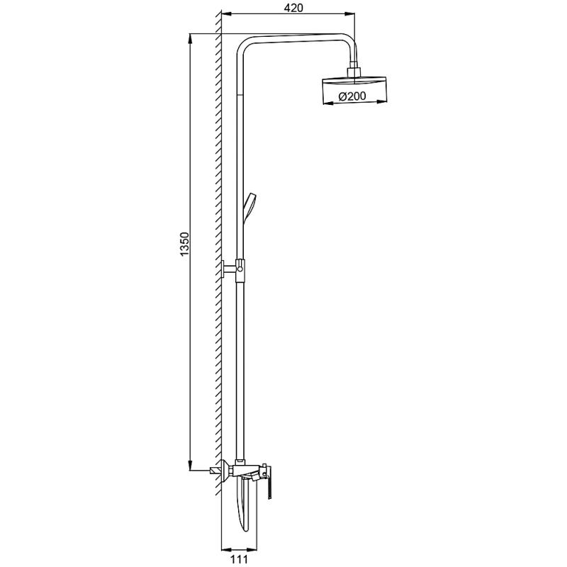 Душевая система Frap F2431, белый/хром — изображение 2