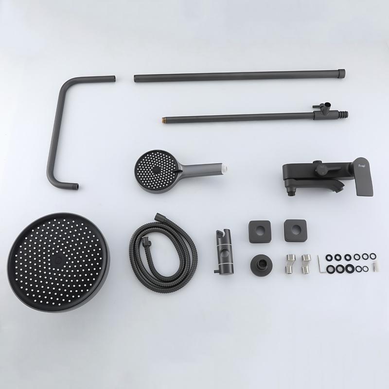 Душевая система Frap F2475-9, оружейная сталь — изображение 13