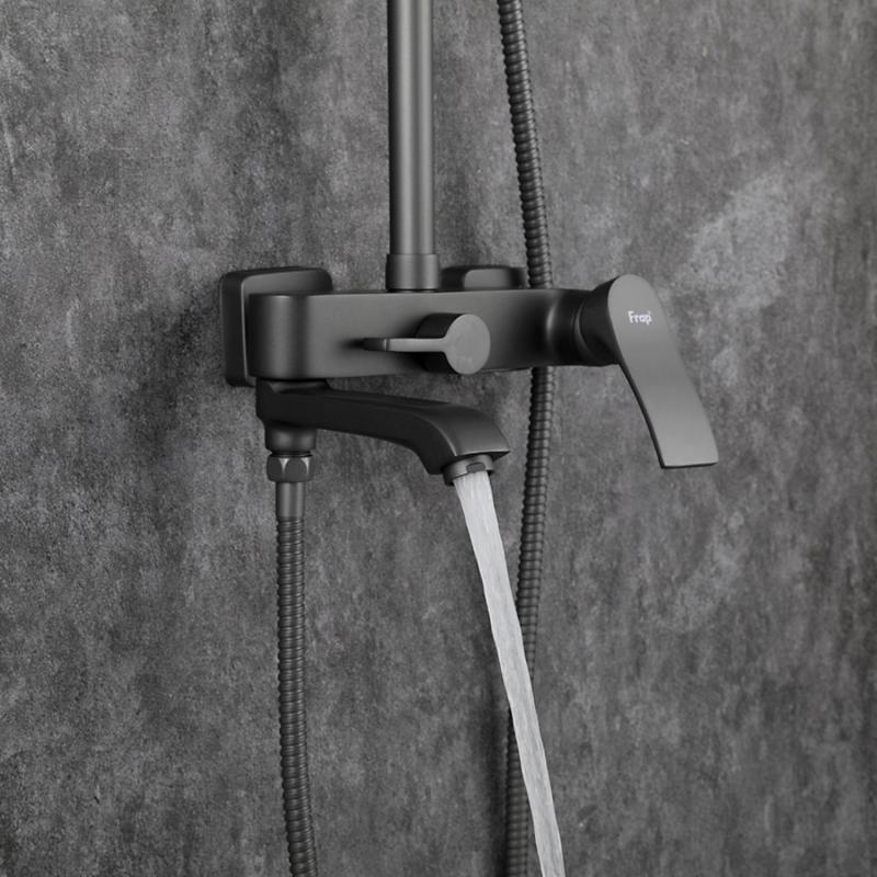 Душевая система Frap F2475-9, оружейная сталь — изображение 14