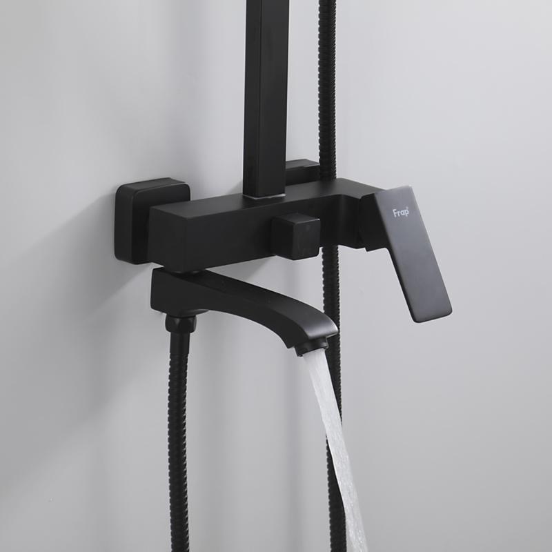 Душевая система Frap F2476-6, чёрный — изображение 12