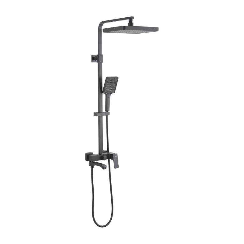 Душевая система Frap F2476-9, оружейная сталь