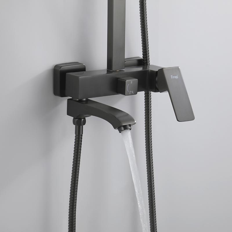 Душевая система Frap F2476-9, оружейная сталь — изображение 12