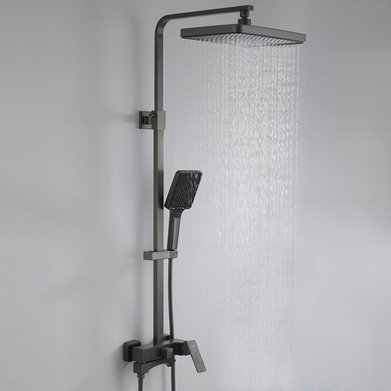 Душевая система Frap F2476-9, оружейная сталь — изображение 15