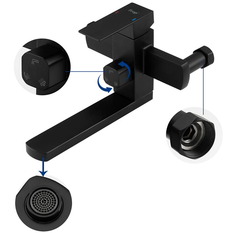 Душевая система Frap F24802-6, чёрный — изображение 6