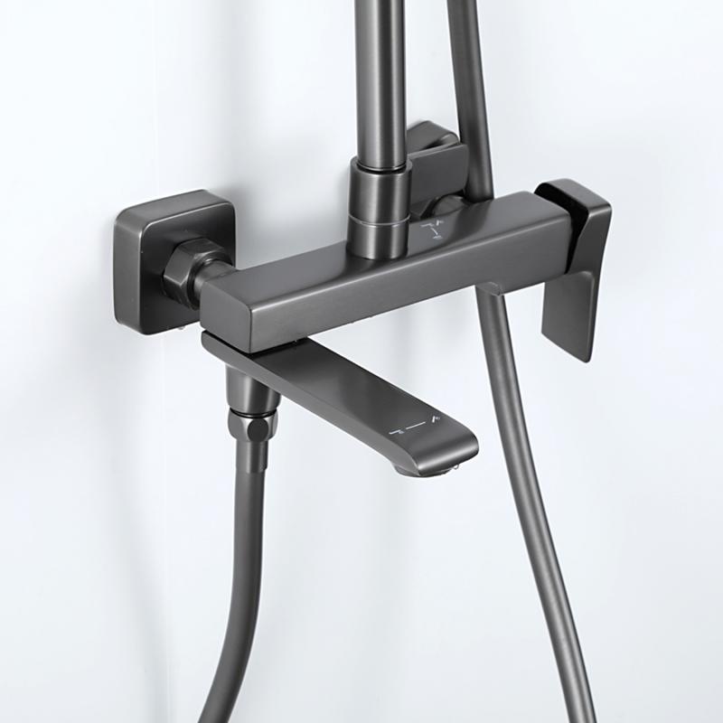 Душевая система Frap F2484-9, оружейная сталь — изображение 5