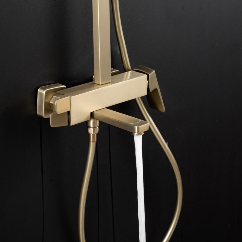 Душевая система Frap F2490-3, золотой сатин — изображение 8