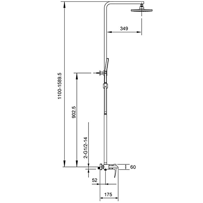 Душевая система Gappo G2407-30, хром/белый — изображение 2