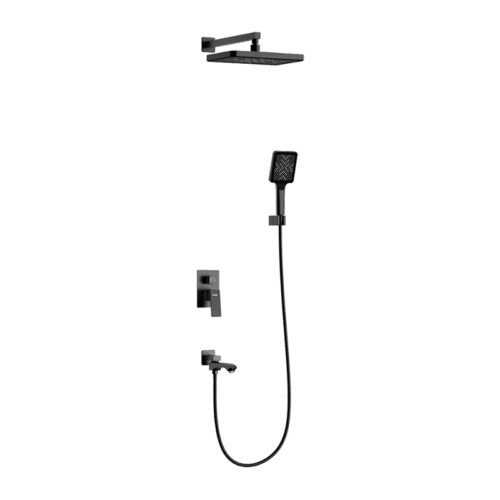 Душевая система скрытого монтажа Frap F7176-6, чёрный