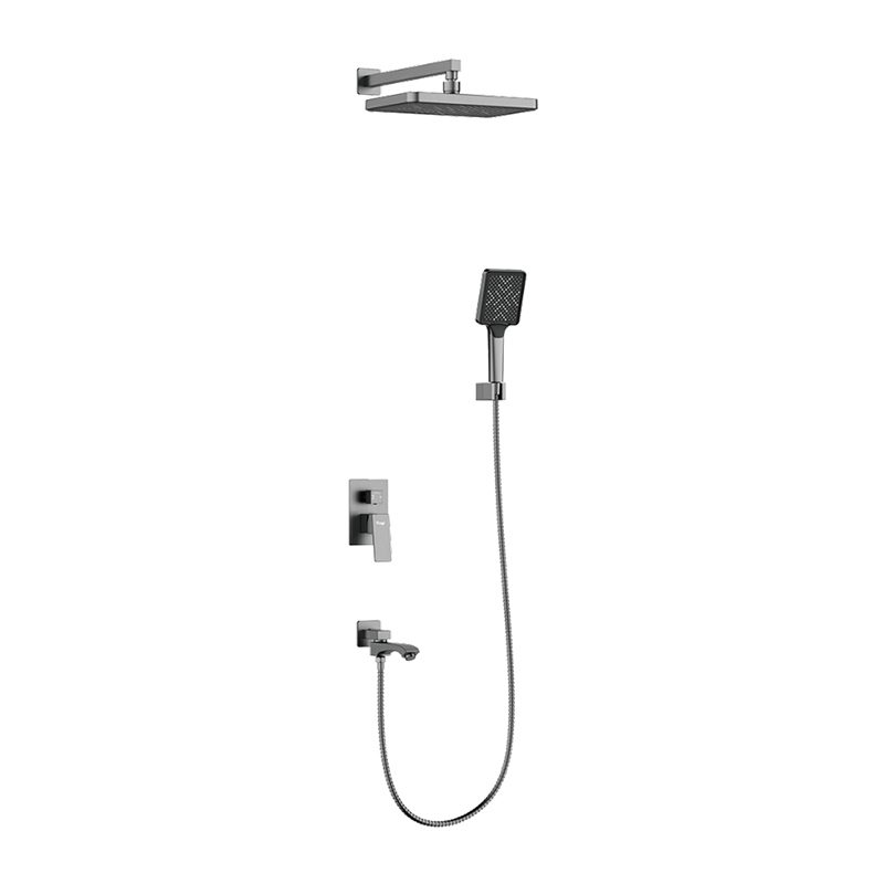 Душевая система скрытого монтажа Frap F7176-9, оружейная сталь