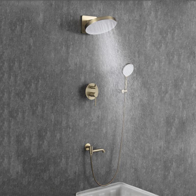 Душевая система скрытого монтажа Gappo G7106-3, золотой сатин — изображение 3