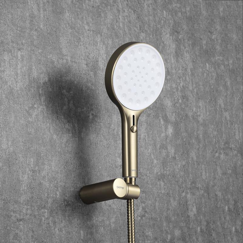 Душевая система скрытого монтажа Gappo G7106-3, золотой сатин — изображение 5