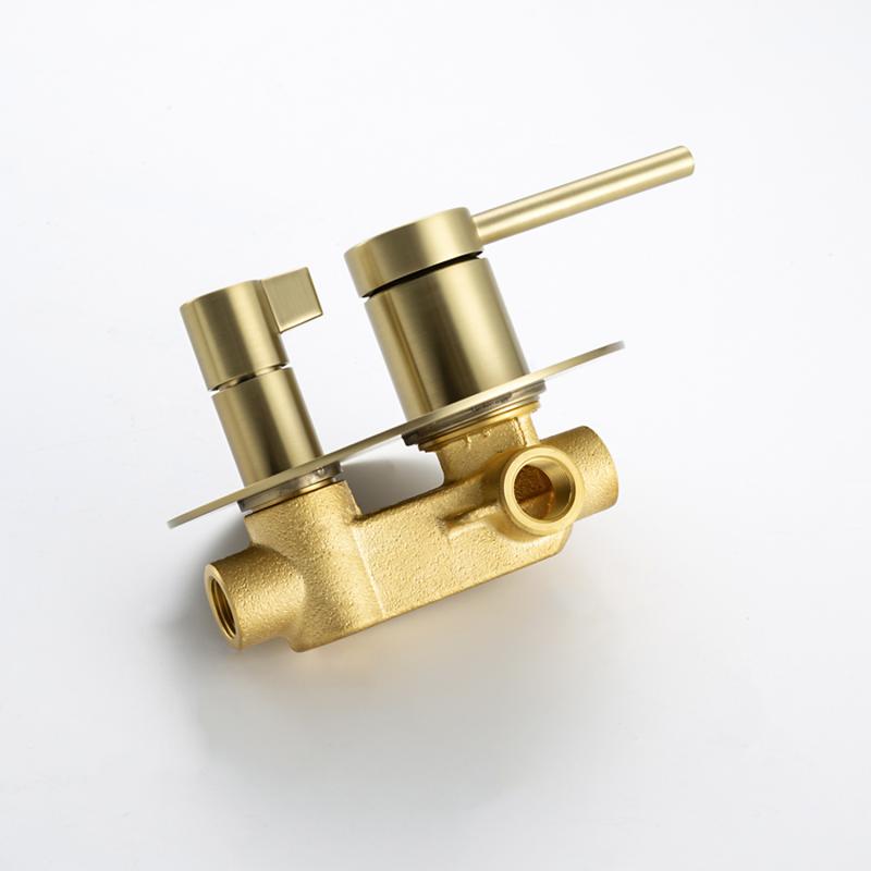 Душевая система скрытого монтажа Gappo G7106-3, золотой сатин — изображение 9