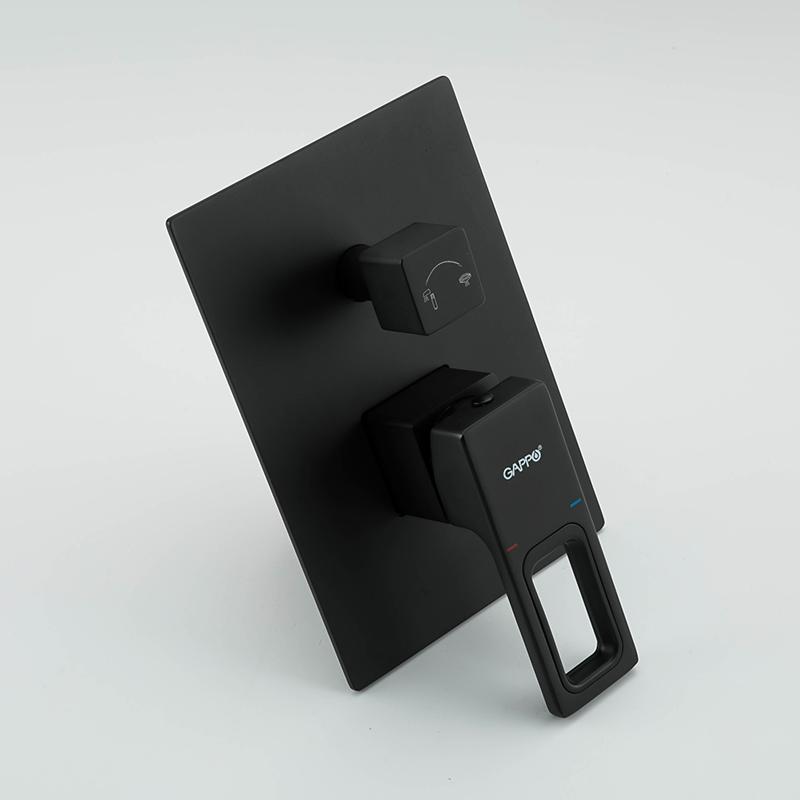 Душевая система скрытого монтажа Gappo G7117-6, чёрный — изображение 3