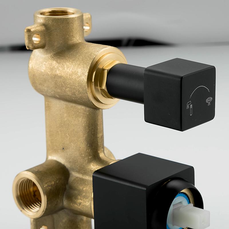 Душевая система скрытого монтажа Gappo G7117-6, чёрный — изображение 5