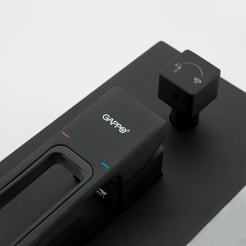 Душевая система скрытого монтажа Gappo G7117-6, чёрный — изображение 7