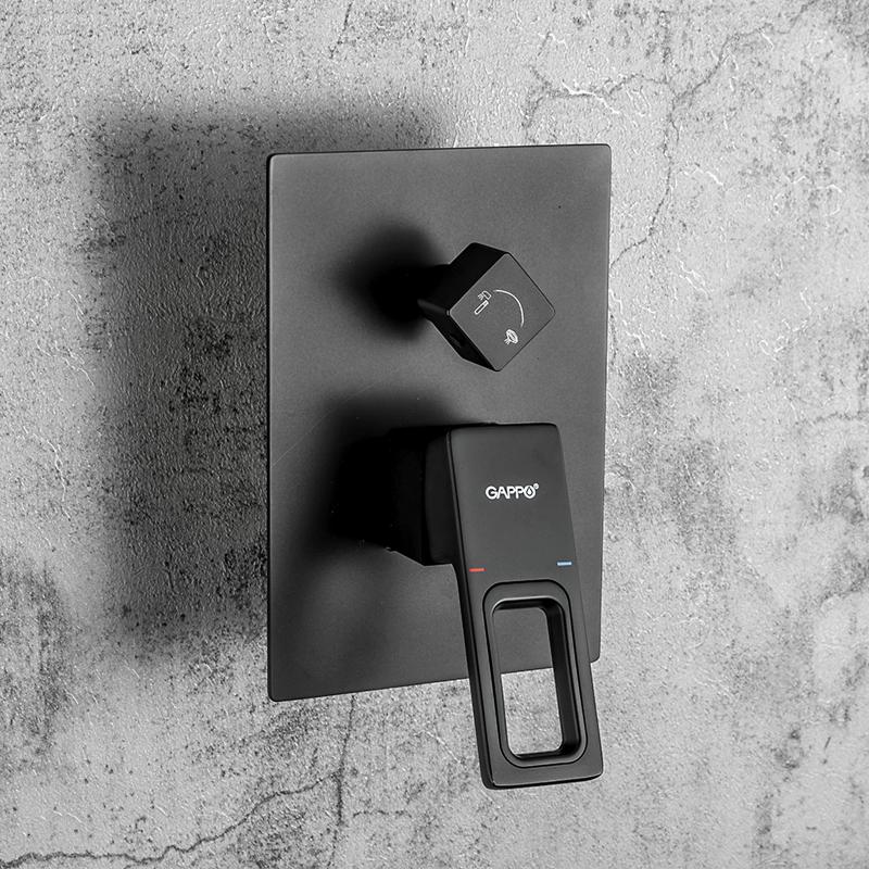 Душевая система скрытого монтажа Gappo G7117-6, чёрный — изображение 13