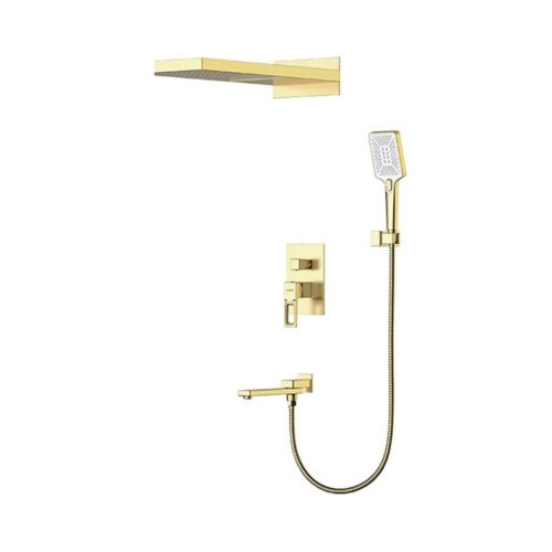 Душевая система скрытого монтажа Gappo G7117-73, золотой сатин