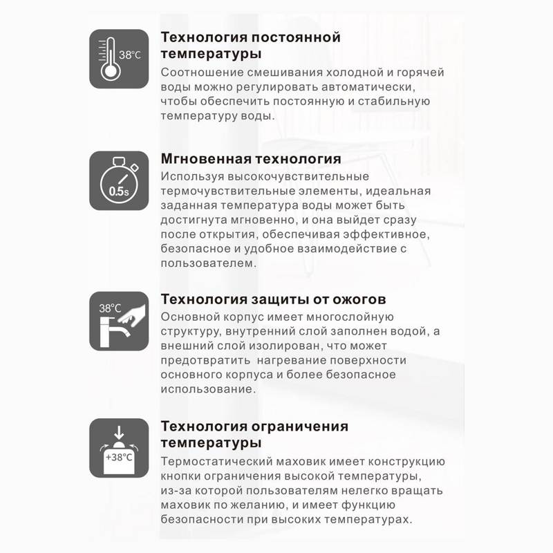 Душевая система с термостатическим смесителем Frap F24006 — изображение 4