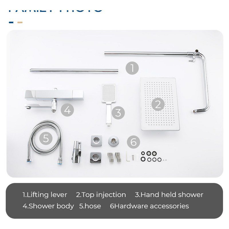 Душевая система с термостатическим смесителем Frap F24007 — изображение 6