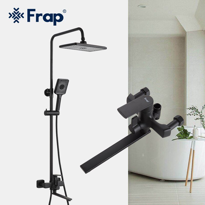 Душевая система Frap F2471-6, чёрный — изображение 3